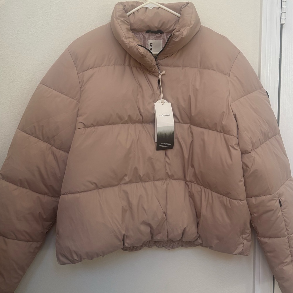 Women's Tan Puffer Jacket